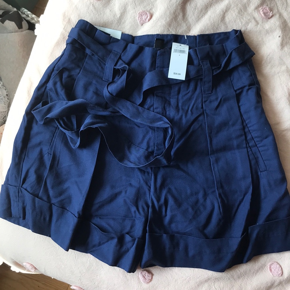 Gap Paperbag style Belted Blue Shorts  size 2